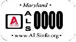 Click here for more information about ALS Maryland License Plate